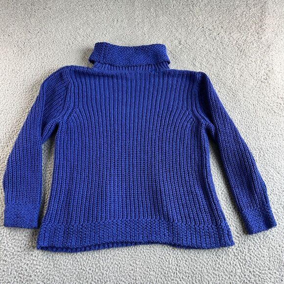 Chico's Sweater Womens 2 Large Purple Pullover Turtleneck Pockets Chunky Knit‎ - Picture 3 of 12
